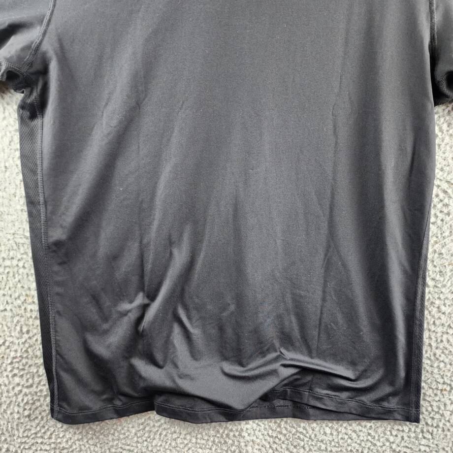 Reebok Short Sleeve Performance Training Polo Shirt Men's M Black Pullover