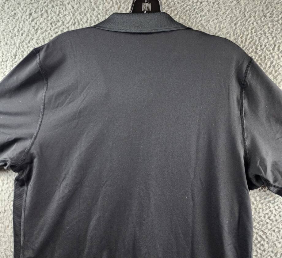 Reebok Short Sleeve Performance Training Polo Shirt Men's M Black Pullover