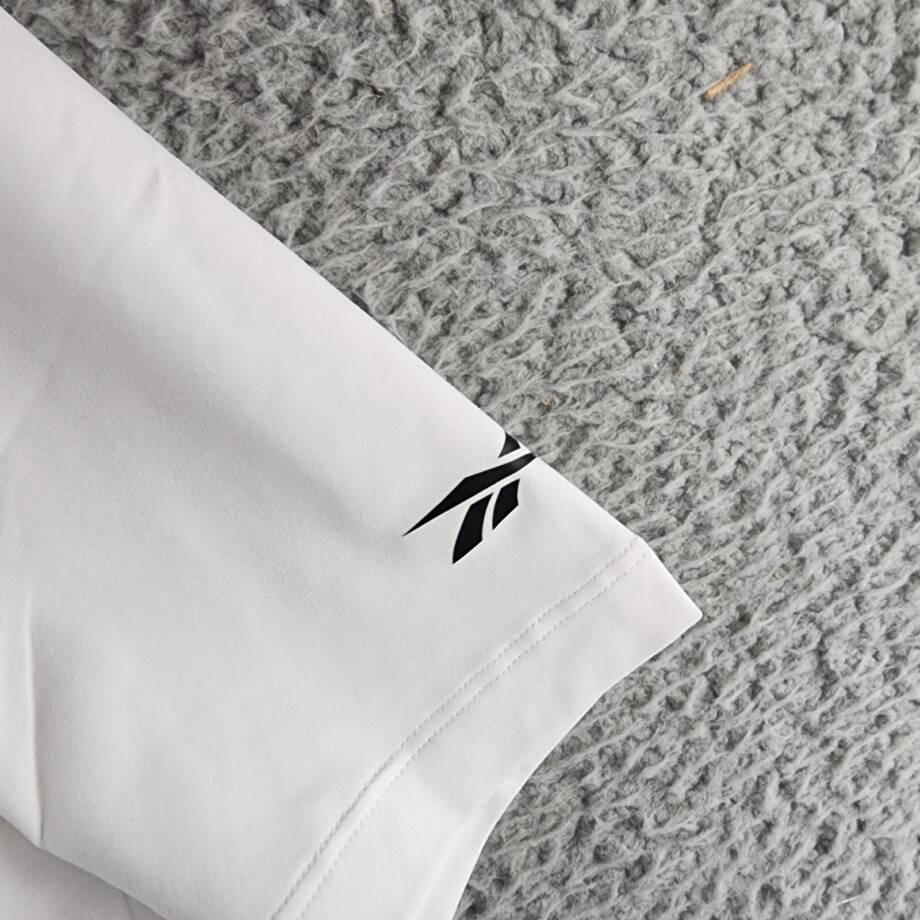 Reebok Short Sleeve Performance Training Polo Shirt Men's L White Pullover