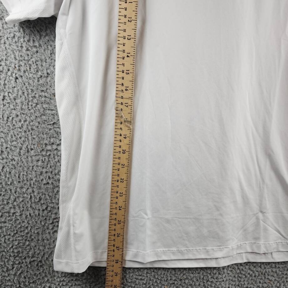 Reebok Short Sleeve Performance Training Polo Shirt Men's L White Pullover