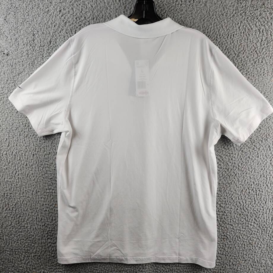 Reebok Short Sleeve Performance Training Polo Shirt Men's L White Pullover