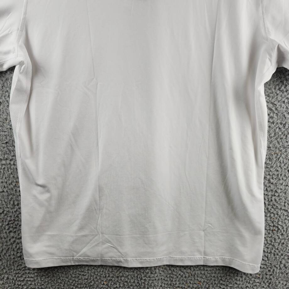 Reebok Short Sleeve Performance Training Polo Shirt Men's L White Pullover