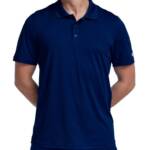 Reebok Short Sleeve Performance Training Polo Shirt Men's L Victor Navy Pullover