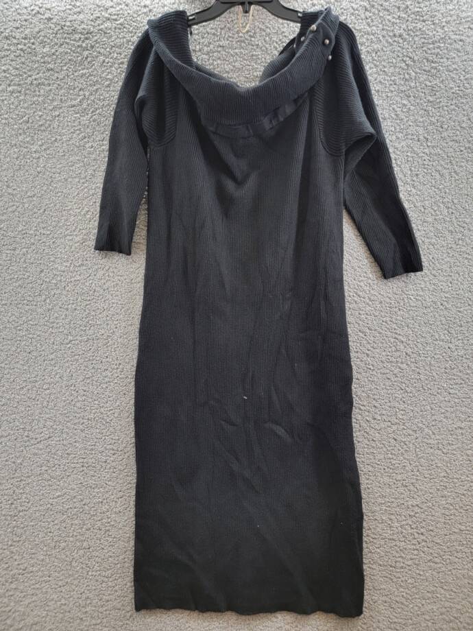 Jessica Simpson Plus Aaryn Rib-Knit Off The Shoulder Dress Women's 2X Black