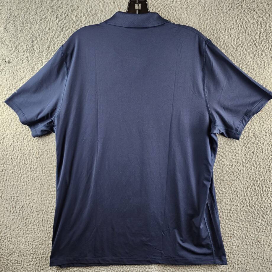 Reebok Short Sleeve Performance Training Polo Shirt Men's L Victor Navy Pullover