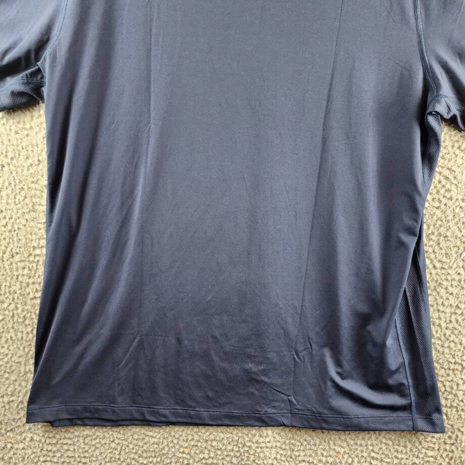 Reebok Short Sleeve Performance Training Polo Shirt Men's L Victor Navy Pullover