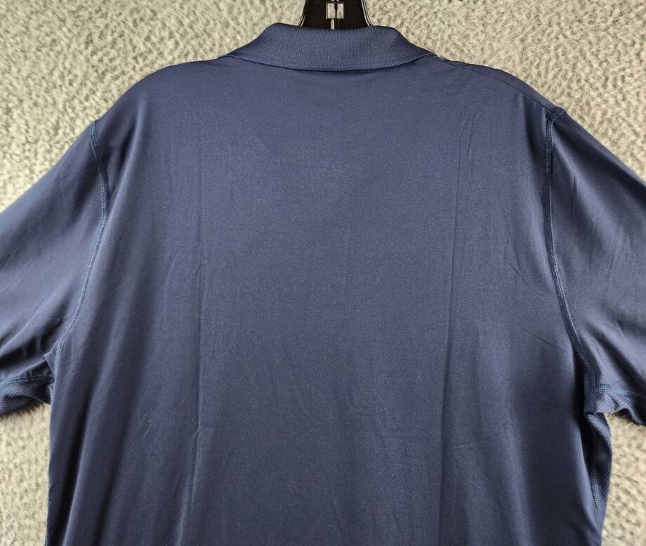Reebok Short Sleeve Performance Training Polo Shirt Men's L Victor Navy Pullover