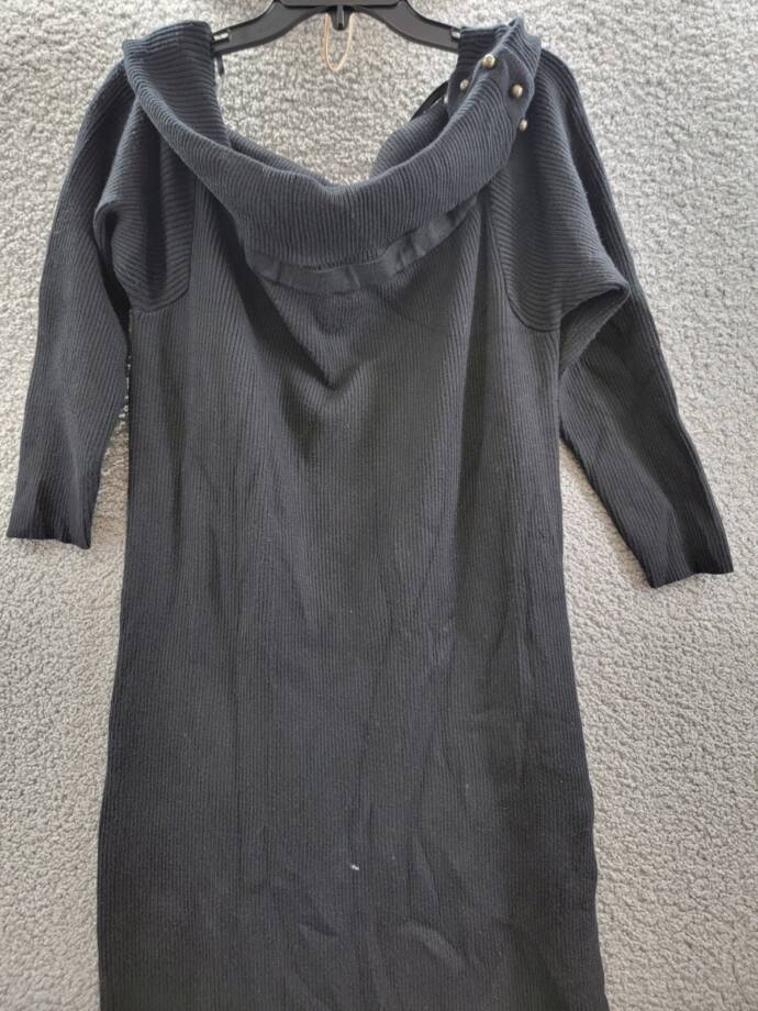 Jessica Simpson Plus Aaryn Rib-Knit Off The Shoulder Dress Women's 2X Black
