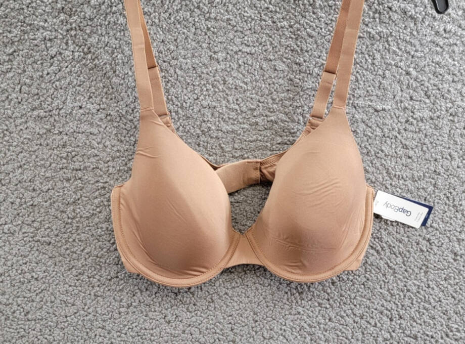 GapBody Everyday Essentials T-Shirt Bra Women's 34D Bronzed Blush Hook & Eye