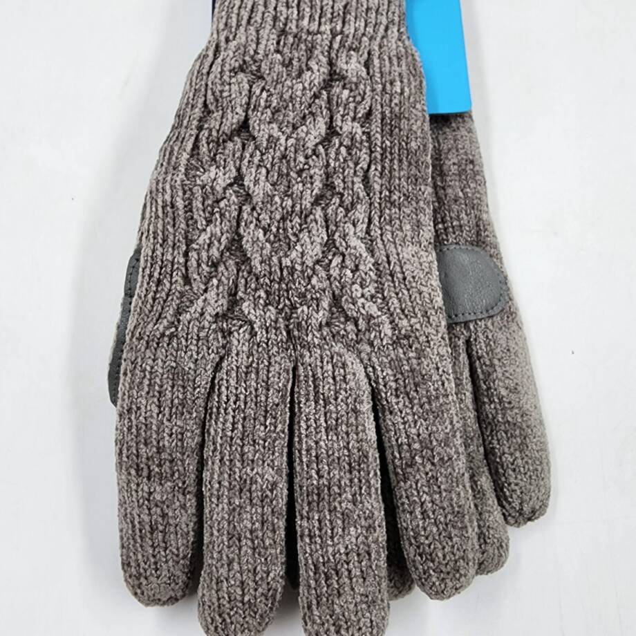 Isotoner Signature SmarTouch Chenille Gloves Women's One Size Chrome Slip On