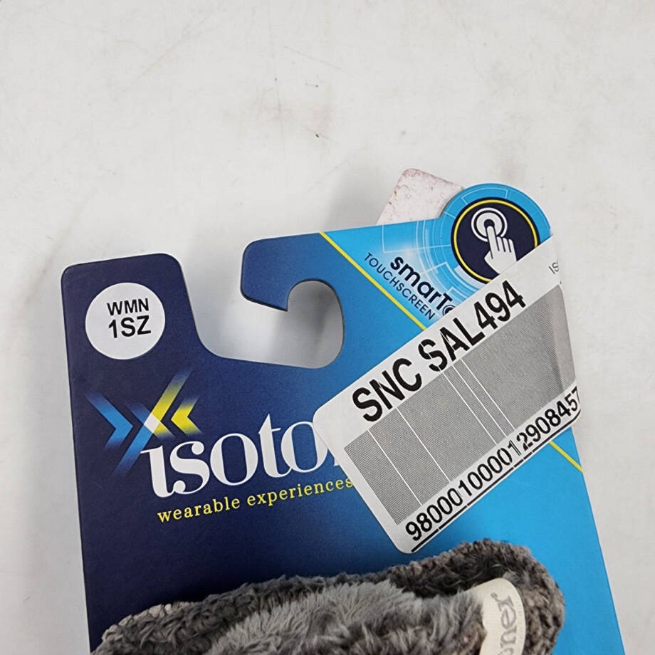 Isotoner Signature SmarTouch Chenille Gloves Women's One Size Chrome Slip On