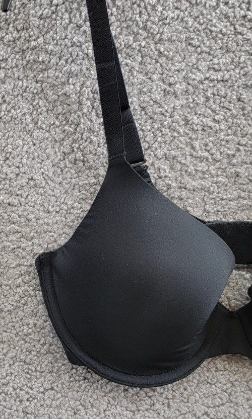 GAP GapBody Everyday Essentials T-Shirt Bra Women's 34D True Black Hook & Eye~
