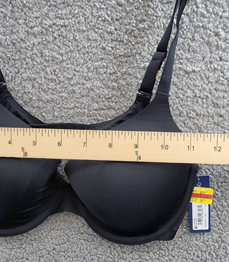 GAP GapBody Everyday Essentials T-Shirt Bra Women's 34D True Black Hook & Eye~