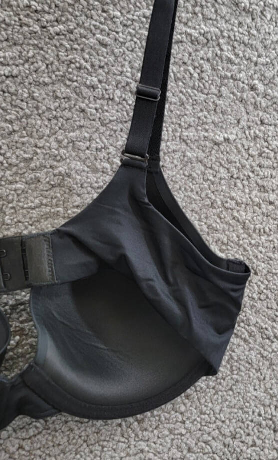 GAP GapBody Everyday Essentials T-Shirt Bra Women's 34D True Black Hook & Eye~