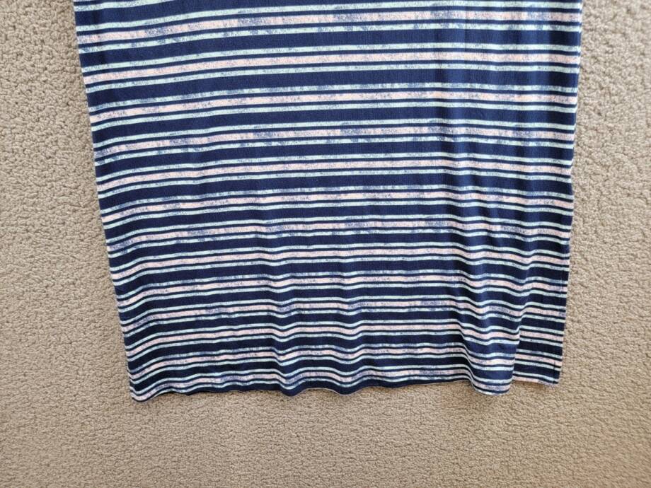 Roudelain Printed Striped Sleeveless Nightgown Women's M Quartz Multi Pullover