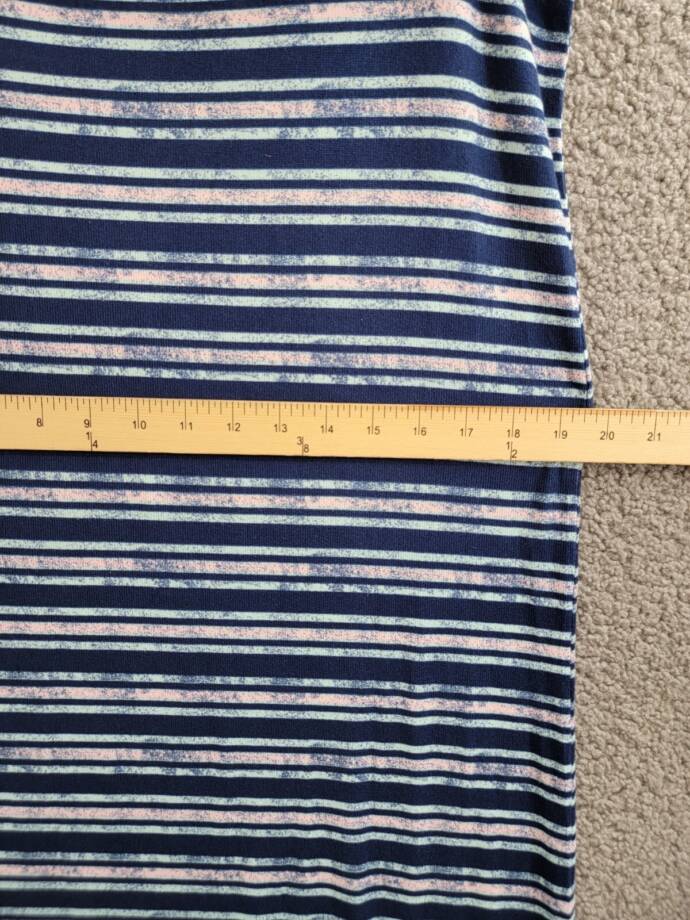 Roudelain Printed Striped Sleeveless Nightgown Women's M Quartz Multi Pullover