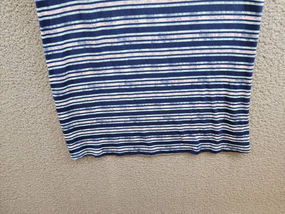 Roudelain Printed Striped Sleeveless Nightgown Women's M Quartz Multi Pullover