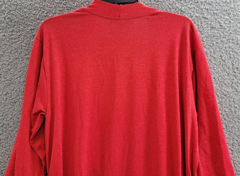 I.N.C. International Concepts Sparkle Robe Womens M Infrared Sparkl Elbow Sleeve