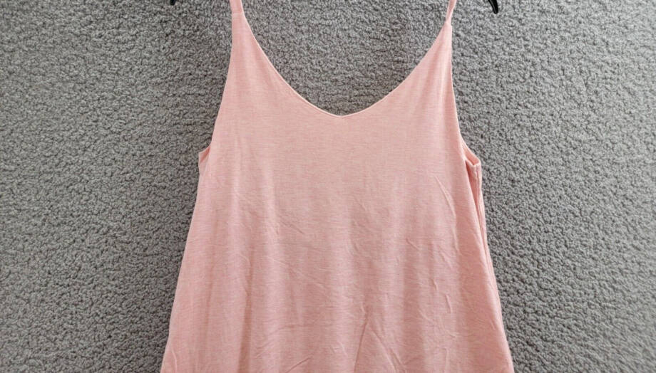 State of Day Fluid Knit Solid Tank Chemise Women's S Soft Blush Heather Pullover