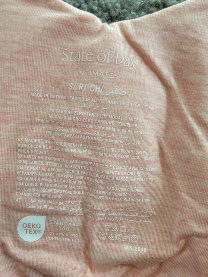 State of Day Fluid Knit Solid Tank Chemise Women's S Soft Blush Heather Pullover