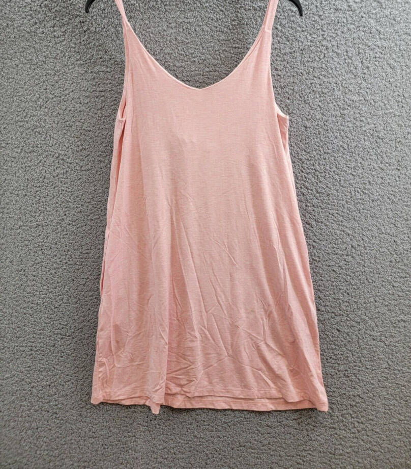 State of Day Fluid Knit Solid Tank Chemise Women's S Soft Blush Heather Pullover