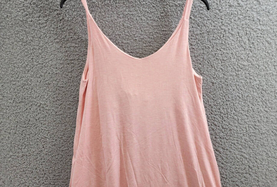 State of Day Fluid Knit Solid Tank Chemise Women's S Soft Blush Heather Pullover