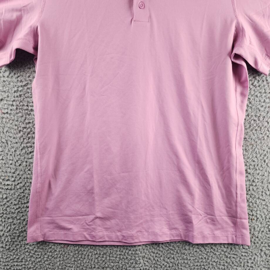 Reebok Short Sleeve Performance Training Polo Shirt Mens S Jasmine Pink Pullover