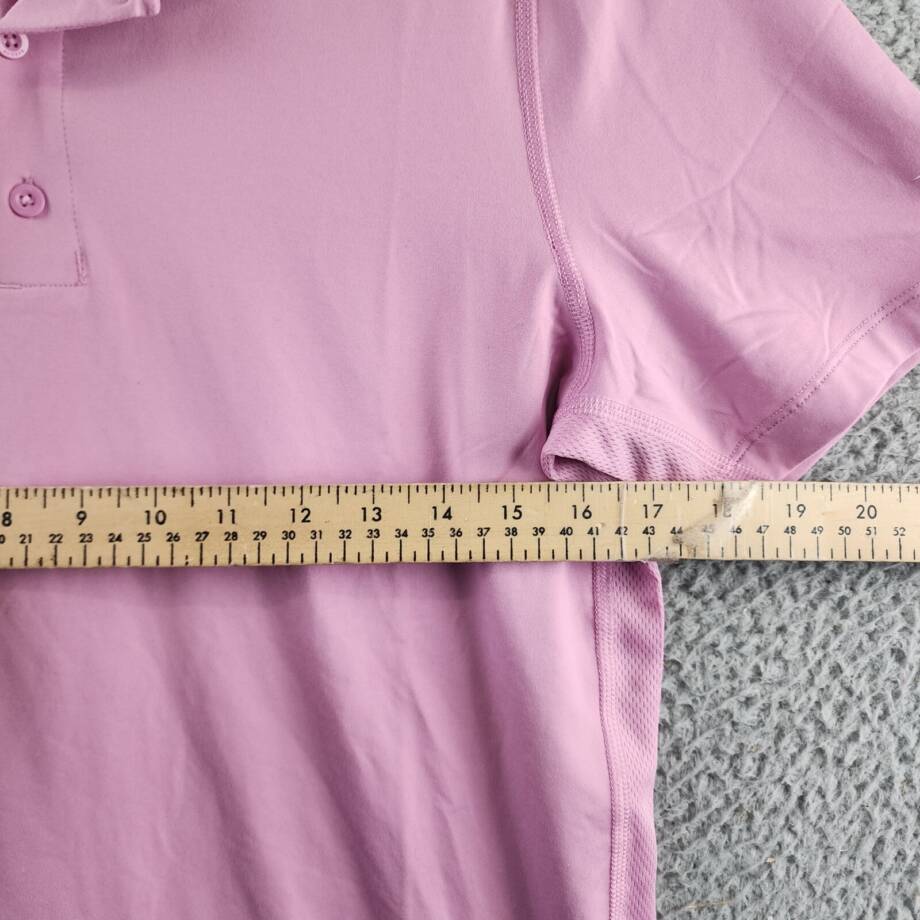 Reebok Short Sleeve Performance Training Polo Shirt Mens S Jasmine Pink Pullover