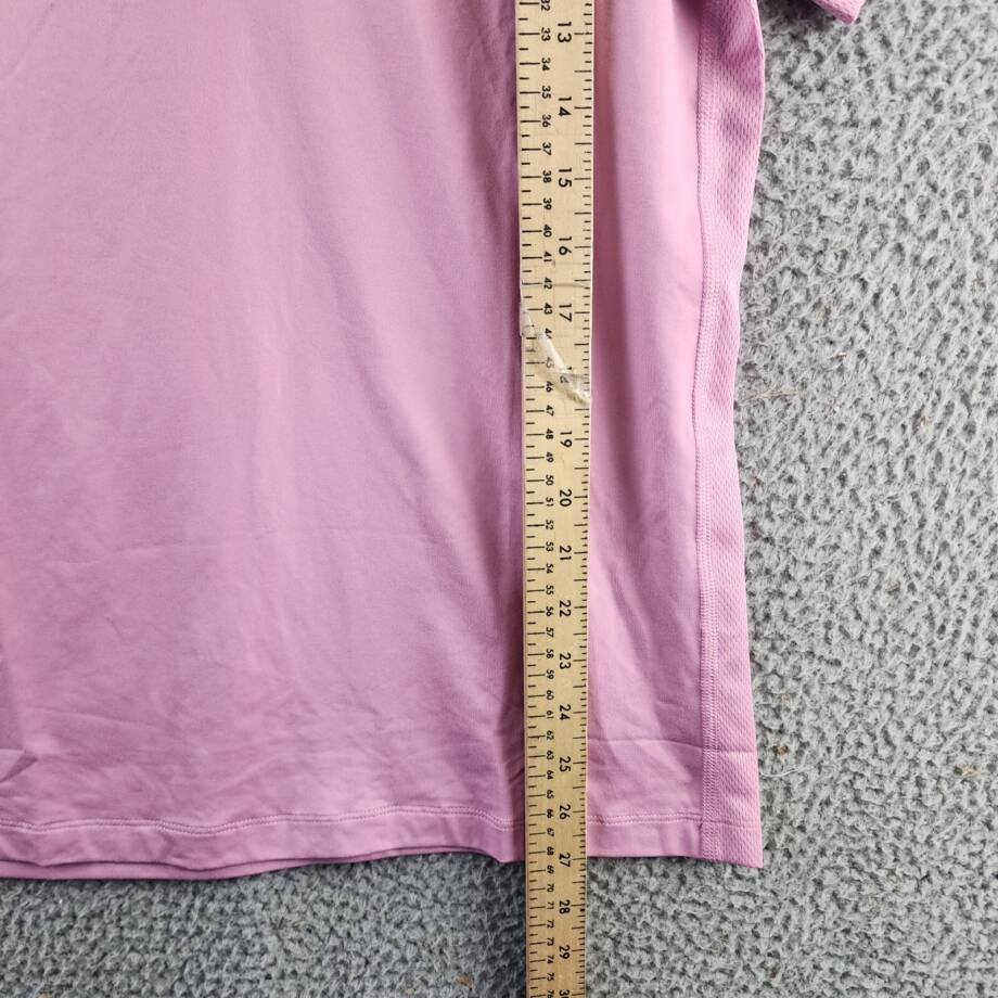 Reebok Short Sleeve Performance Training Polo Shirt Mens S Jasmine Pink Pullover