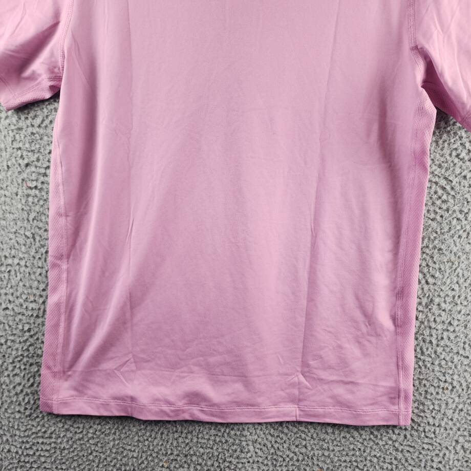 Reebok Short Sleeve Performance Training Polo Shirt Mens S Jasmine Pink Pullover
