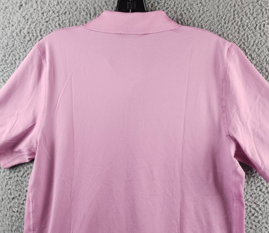 Reebok Short Sleeve Performance Training Polo Shirt Mens S Jasmine Pink Pullover