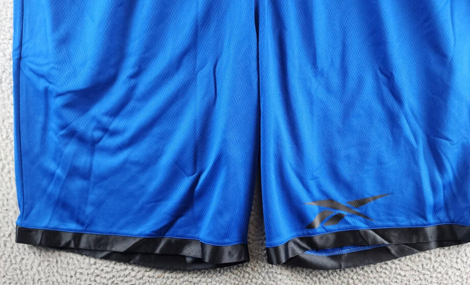 Reebok Regular-Fit Logo-Print Mesh Basketball Shorts Men's 2XL Vector Blue/Black