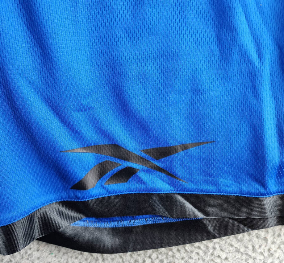Reebok Regular-Fit Logo-Print Mesh Basketball Shorts Men's 2XL Vector Blue/Black