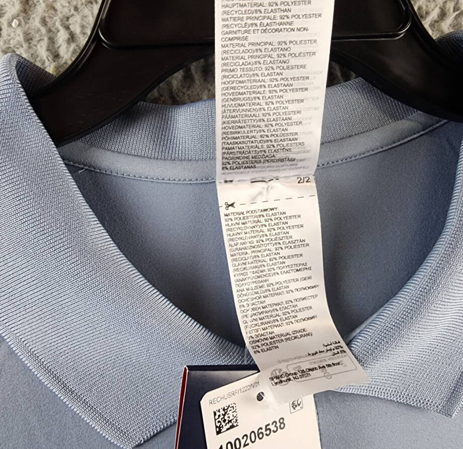 Reebok Short Sleeve Performance Training Polo Shirt Men's XL Vintage Blue Button