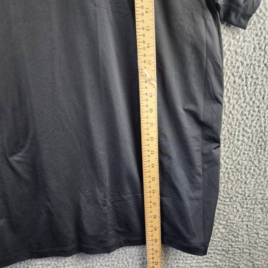 Reebok Short Sleeve Performance Training Polo Shirt Men's 2XL Black Pullover