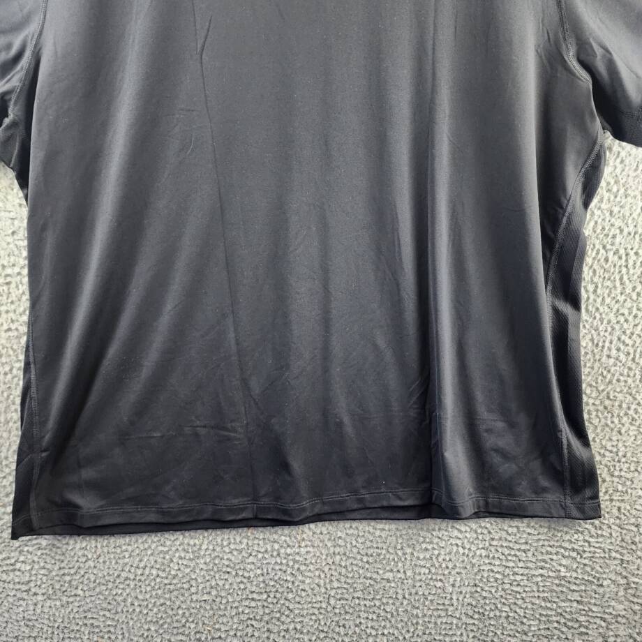 Reebok Short Sleeve Performance Training Polo Shirt Men's 2XL Black Pullover