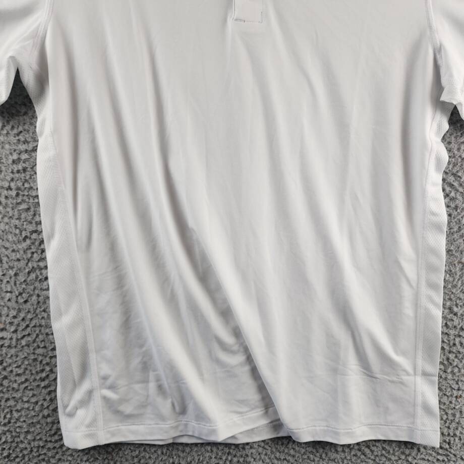 Reebok Short Sleeve Performance Training Polo Shirt Men's S White Pullover