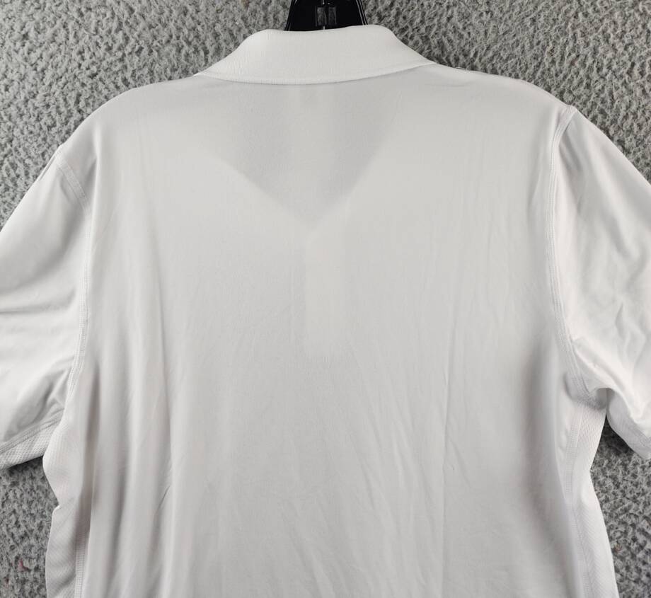 Reebok Short Sleeve Performance Training Polo Shirt Men's S White Pullover