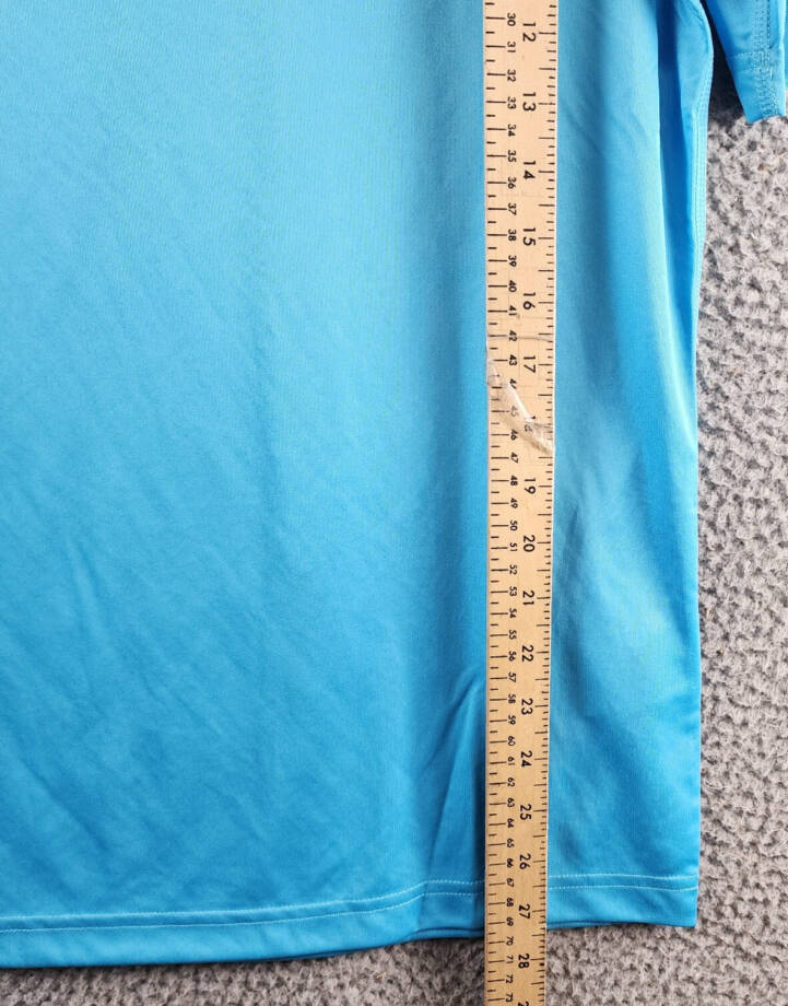 Reebok Left Chest Logo Crewneck Training Tech T-Shirt Men's M Bold Cyan S/S~
