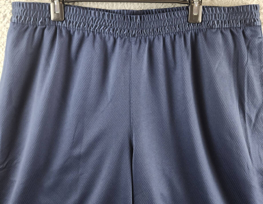Reebok Regular-Fit Logo-Print Mesh Basketball Shorts Men's 2XL Navy Solid PullOn