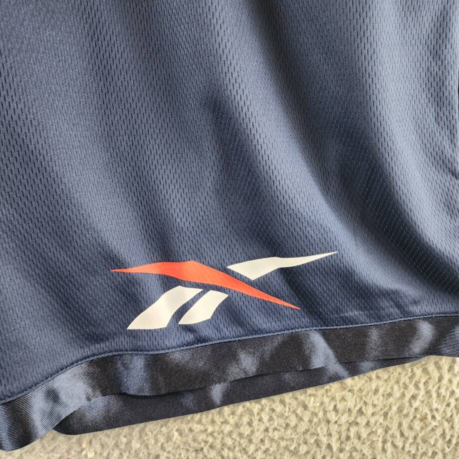 Reebok Regular-Fit Logo-Print Mesh Basketball Shorts Men's 2XL Navy Solid PullOn