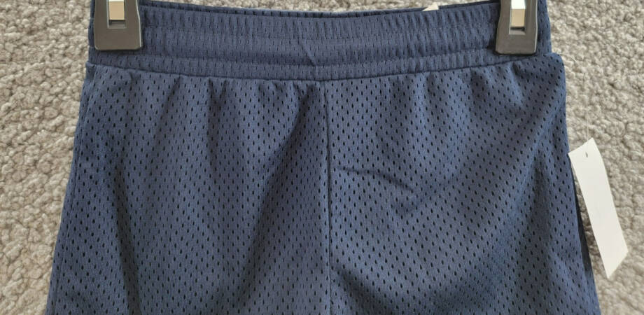 Miles the Label Mesh Shorts Little Boys' 6Y Navy Logo Print Elastic Waist PullOn