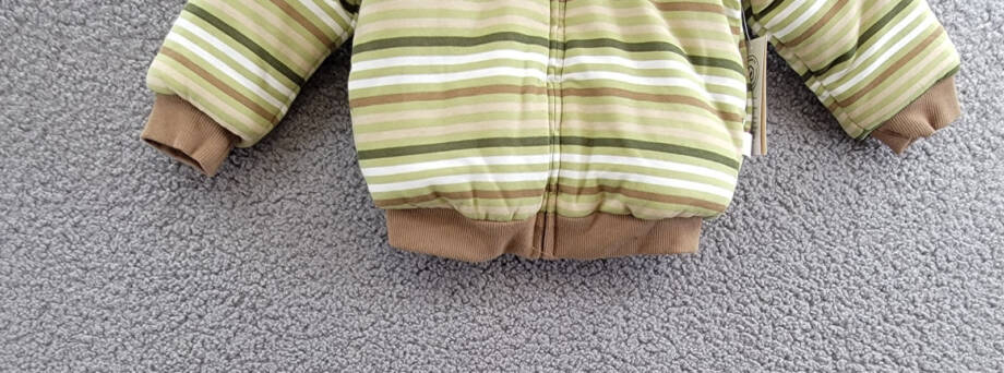 First Impressions Reversible Faux-Sherpa Striped Jacket Baby Boys 24Mos Fernwood