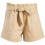 Grayson Threads Kids The Label Tie-Belt Twill Shorts Big Girls L (12-14) Beige