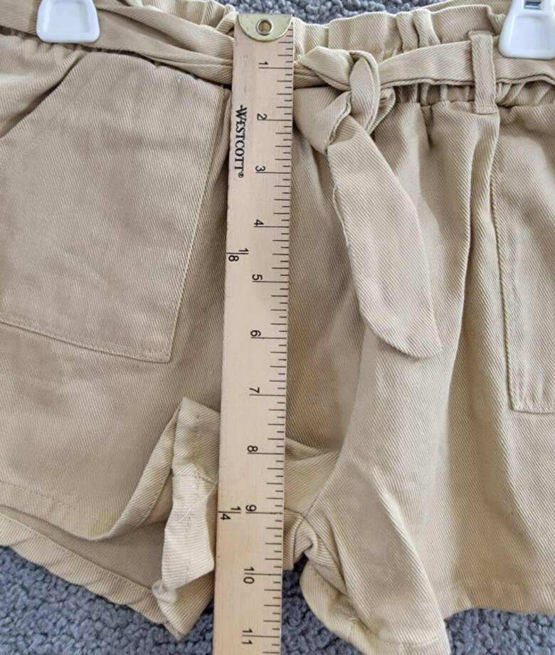 Grayson Threads Kids The Label Tie-Belt Twill Shorts Big Girls L (12-14) Beige