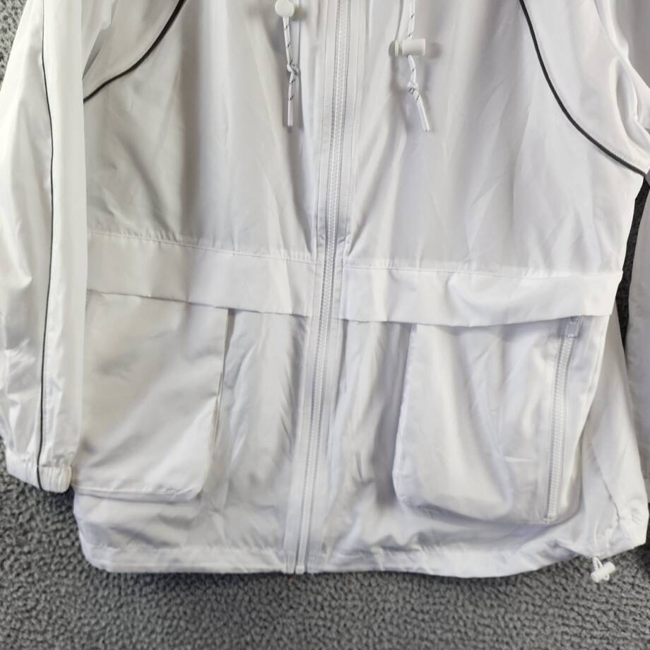 ID Ideology Plus Size Packable Zip-Front Hooded Jacket Women's 1X Bright White