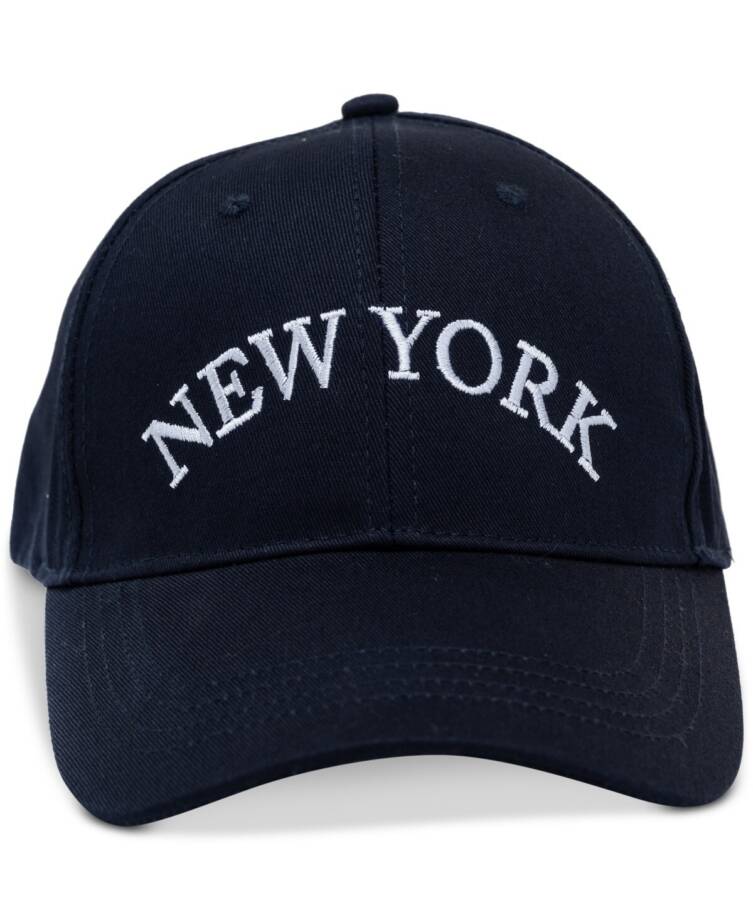On 34th Conversational Baseball Cap Women's One Size Navy Embroidered