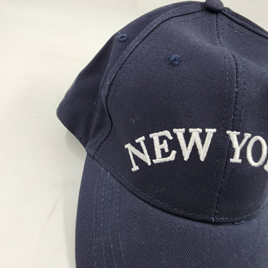 On 34th Conversational Baseball Cap Women's One Size Navy Embroidered