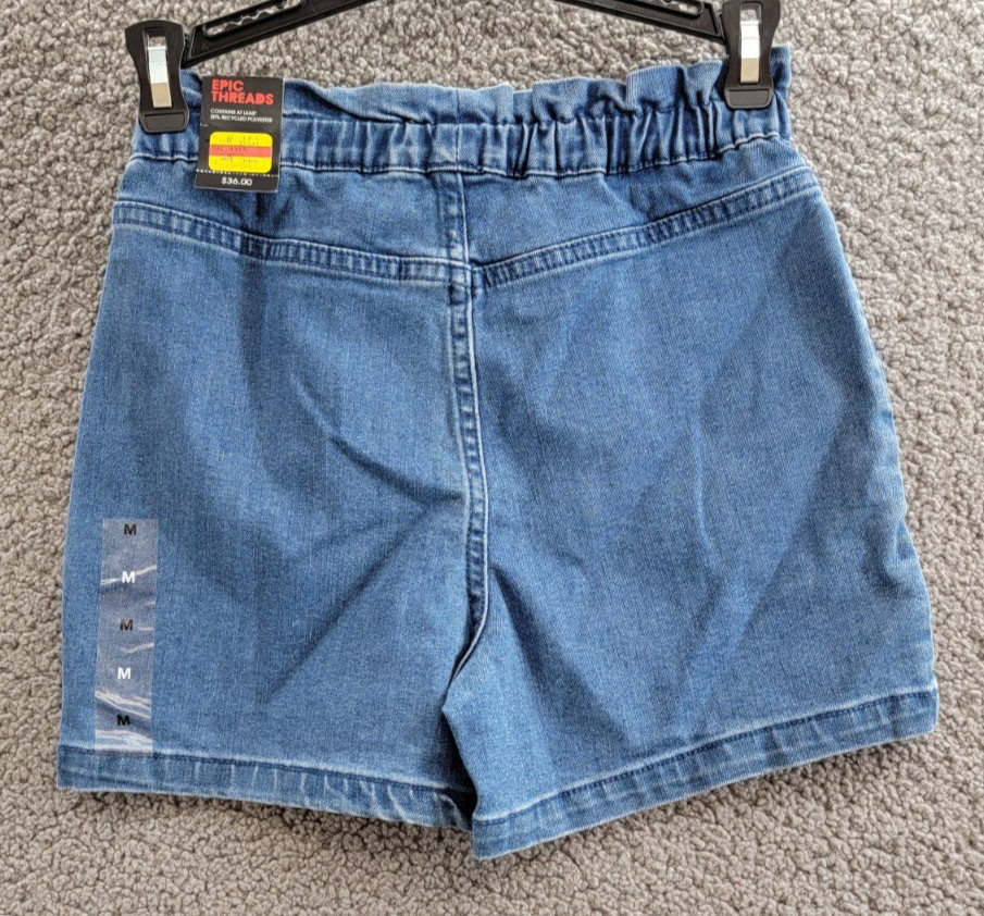 Epic Threads Scribble Paperbag Shorts Girls M Sketch Wash Patch Pocket Pull On