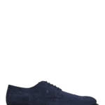 TOD'S Bucature Forma Wingtip Derby Dress Shoe Men 11.5US Blue Lace Up Fastening